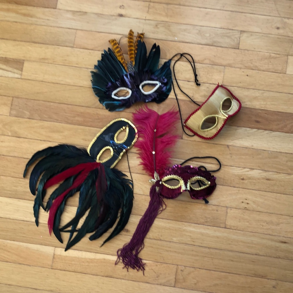 Halloween Masks Vintage Set of Vintage 4